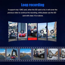 Load image into Gallery viewer, Car Driving Recorder Front And Rear Dual Lens Camera Angel Wide Vision Night DashCam Driving Parking Car DVR Reversing
