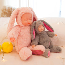 Load image into Gallery viewer, 9.8in Baby Sleeping Rabbit Plush Doll Simulation Rabbit Baby Comfort Dolls Sleeping Baby Doll Stuffed Toys Birthday Gift For Girls
