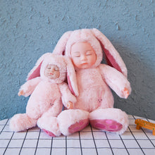 Load image into Gallery viewer, 9.8in Baby Sleeping Rabbit Plush Doll Simulation Rabbit Baby Comfort Dolls Sleeping Baby Doll Stuffed Toys Birthday Gift For Girls
