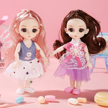 Load image into Gallery viewer, 17cm Princess BJD Doll with Clothes and Shoes Movable 13 Joints Change Clothes Cute Sweet Face Girl Gift Child Toys

