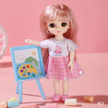 Load image into Gallery viewer, 17cm Princess BJD Doll with Clothes and Shoes Movable 13 Joints Change Clothes Cute Sweet Face Girl Gift Child Toys
