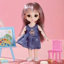 Load image into Gallery viewer, 17cm Princess BJD Doll with Clothes and Shoes Movable 13 Joints Change Clothes Cute Sweet Face Girl Gift Child Toys
