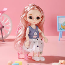 Load image into Gallery viewer, 17cm Princess BJD Doll with Clothes and Shoes Movable 13 Joints Change Clothes Cute Sweet Face Girl Gift Child Toys
