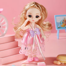 Load image into Gallery viewer, 17cm Princess BJD Doll with Clothes and Shoes Movable 13 Joints Change Clothes Cute Sweet Face Girl Gift Child Toys
