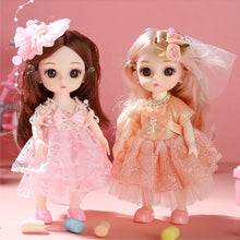 Load image into Gallery viewer, 17cm Princess BJD Doll with Clothes and Shoes Movable 13 Joints Change Clothes Cute Face Bunny Ears Clothes Suit Girl Gift Child Toys
