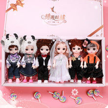 Load image into Gallery viewer, 17cm Princess BJD Doll with Clothes and Shoes Movable 13 Joints Change Clothes Cute Face Bunny Ears Clothes Suit Girl Gift Child Toys
