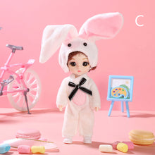 Load image into Gallery viewer, 17cm Princess BJD Doll with Clothes and Shoes Movable 13 Joints Change Clothes Cute Face Bunny Ears Clothes Suit Girl Gift Child Toys
