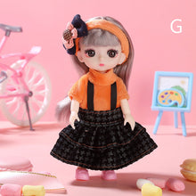 Load image into Gallery viewer, 17cm Princess BJD Doll with Clothes and Shoes Movable 13 Joints Change Clothes Cute Face Bunny Ears Clothes Suit Girl Gift Child Toys
