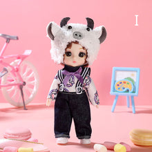 Load image into Gallery viewer, 17cm Princess BJD Doll with Clothes and Shoes Movable 13 Joints Change Clothes Cute Face Bunny Ears Clothes Suit Girl Gift Child Toys
