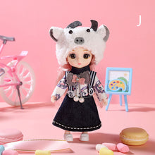 Load image into Gallery viewer, 17cm Princess BJD Doll with Clothes and Shoes Movable 13 Joints Change Clothes Cute Face Bunny Ears Clothes Suit Girl Gift Child Toys

