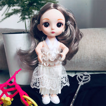 Load image into Gallery viewer, Bjd Doll 17cm 13 Movable Joints Cute Smile Face Shape Beautiful Dress Doll Toy Best Gift for Kids
