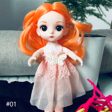 Load image into Gallery viewer, Bjd Doll 17cm 13 Movable Joints Cute Smile Face Shape Beautiful Dress Doll Toy Best Gift for Kids
