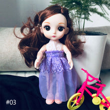 Load image into Gallery viewer, Bjd Doll 17cm 13 Movable Joints Cute Smile Face Shape Beautiful Dress Doll Toy Best Gift for Kids
