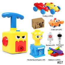 Load image into Gallery viewer, Power Balloon Launch Tower Car Toy Education Inertia Air Power Balloon Car Puzzle Fun Science Experiment Toy for Children Gift
