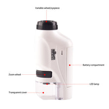 Load image into Gallery viewer, Handheld Microscope Kit Lab 60X-120X Zoom Biological Science Educational Toys with LED Light School For Children STEM Gift
