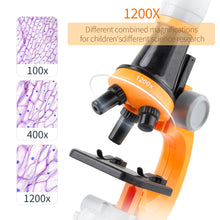 Load image into Gallery viewer, 1200X Zoom Children Microscope Biology Lab LED School Science Experiment Kit Scientific Educational Toys Gifts For Kids Scientist
