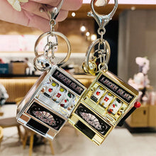 Load image into Gallery viewer, Lucky Jackpot Mini Fruit Slot Machine Fun Birthday Keychain Coin Operated Games Gambling Machine Kids Gift
