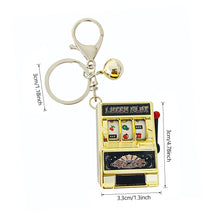 Load image into Gallery viewer, Lucky Jackpot Mini Fruit Slot Machine Fun Birthday Keychain Coin Operated Games Gambling Machine Kids Gift
