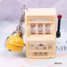 Load image into Gallery viewer, Lucky Jackpot Mini Cartoon Slot Machine Fun Birthday Keychain Coin Operated Games Gambling Machine Kids Gift
