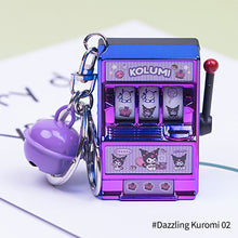 Load image into Gallery viewer, Lucky Jackpot Mini Cartoon Slot Machine Fun Birthday Keychain Coin Operated Games Gambling Machine Kids Gift
