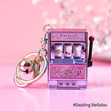 Load image into Gallery viewer, Lucky Jackpot Mini Cartoon Slot Machine Fun Birthday Keychain Coin Operated Games Gambling Machine Kids Gift
