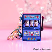 Load image into Gallery viewer, Lucky Jackpot Mini Cartoon Slot Machine Fun Birthday Keychain Coin Operated Games Gambling Machine Kids Gift
