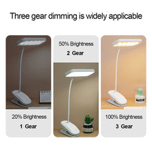 Load image into Gallery viewer, Flexible Table Lamp 360 Degrees with Smooth Blackout and ClampingLed Table Lamp Rechargeable Bedside Lamp for Study Reading Office work
