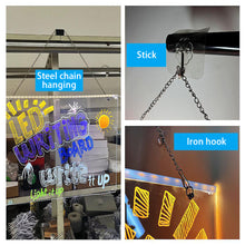 Load image into Gallery viewer, Erasable Transparent Luminous Acrylic Notepad Home Tips Message Board with Brackets Stall Small Blackboard Whiteboard Writing Board
