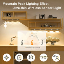 Load image into Gallery viewer, Ultra-thin Intelligent LED Body Sensor Light Eechargeable Cat Eye Hill Corrugated Light with Wine Cabinet Wardrobe Light Strip
