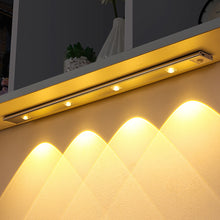 Load image into Gallery viewer, Ultra-thin Intelligent LED Body Sensor Light Eechargeable Cat Eye Hill Corrugated Light with Wine Cabinet Wardrobe Light Strip

