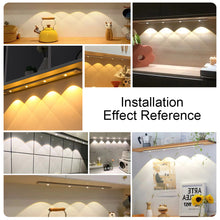 Load image into Gallery viewer, Ultra-thin Intelligent LED Body Sensor Light Eechargeable Cat Eye Hill Corrugated Light with Wine Cabinet Wardrobe Light Strip
