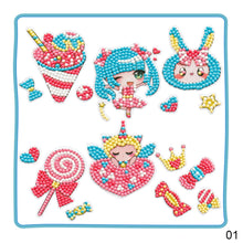Load image into Gallery viewer, Child Diamond DIY Painting Sticker Set Toys Colorful Cartoon Sticker Handmade Arts Crafts Painting Girls Boys Magical Paste Gift
