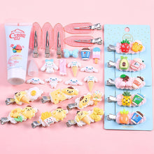 Load image into Gallery viewer, Homemade Cream Glue DIY Hairpin Material Bag Cartoon Cute Hairpin DIY Material Package Crafted Lovely Cream Glue Card Clip Accessories
