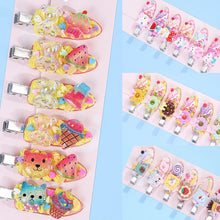 Load image into Gallery viewer, Homemade Cream Glue DIY Hairpin Material Bag Cartoon Cute Hairpin DIY Material Package Crafted Lovely Cream Glue Card Clip Accessories
