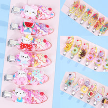 Load image into Gallery viewer, Homemade Cream Glue DIY Hairpin Material Bag Cartoon Cute Hairpin DIY Material Package Crafted Lovely Cream Glue Card Clip Accessories
