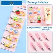 Load image into Gallery viewer, Homemade Cream Glue DIY Hairpin Material Bag Cartoon Cute Hairpin DIY Material Package Crafted Lovely Cream Glue Card Clip Accessories
