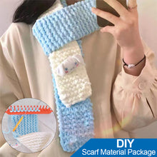 Load image into Gallery viewer, Cartoon Scarf Material Pack Scarf Hand Woven Diy Woven Material Thick Thread Ice Strip Thread Scarf Non Finished Products

