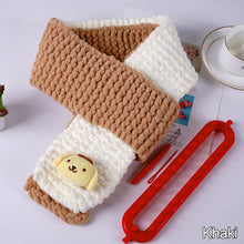 Load image into Gallery viewer, Cartoon Scarf Material Pack Scarf Hand Woven Diy Woven Material Thick Thread Ice Strip Thread Scarf Non Finished Products

