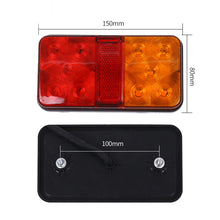 Load image into Gallery viewer, 1PC 12V/24V/12-80V 10LED Car Truck Led Tail Light Warning Tail Lights Lamp For Caravan Truck Truck Boats Waterproof
