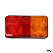 Load image into Gallery viewer, 1PC 12V/24V/12-80V 10LED Car Truck Led Tail Light Warning Tail Lights Lamp For Caravan Truck Truck Boats Waterproof
