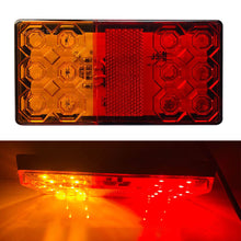 Load image into Gallery viewer, 1Pc 12 LED Car Truck Tail Light Taillight Rear Stop Brake Light Indicator Signal Lamp Boat Trailer Caravan Van Lorry 12V 24V
