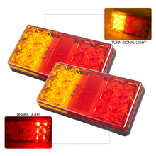 Load image into Gallery viewer, 1Pc 12 LED Car Truck Tail Light Taillight Rear Stop Brake Light Indicator Signal Lamp Boat Trailer Caravan Van Lorry 12V 24V
