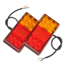 Load image into Gallery viewer, 1Pc 12 LED Car Truck Tail Light Taillight Rear Stop Brake Light Indicator Signal Lamp Boat Trailer Caravan Van Lorry 12V 24V
