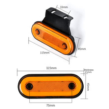 Load image into Gallery viewer, 1PC LED Side Marker Light 12V 24V Truck Clearance Lamp Tail Light Trailer Tractor Lorry Warning Parking Lamp with Bracket
