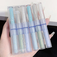 Load image into Gallery viewer, Double Head Blue Flash Eyeshadow Glitter Diamond Eye Shadow Matte Bright Sheet Pearlescent Eyes Makeup Women Comestic
