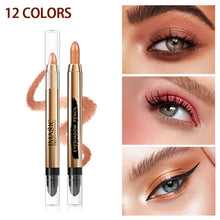 Load image into Gallery viewer, 12 Color Glitter Eyeshadow Pencil Matte Highlighter Silkworm Pen Blush Brighten Eye Natural Pigment Long Lasting Makeup Cosmetic
