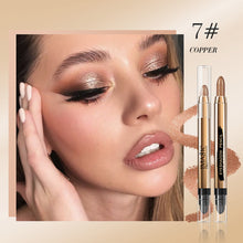 Load image into Gallery viewer, 12 Color Glitter Eyeshadow Pencil Matte Highlighter Silkworm Pen Blush Brighten Eye Natural Pigment Long Lasting Makeup Cosmetic
