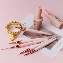 Load image into Gallery viewer, DIY Nail Art Painting Liners Pen Striping Brushes Tool Pink Metal Drawing Detail Painting Blending Liner Nail Brush Pencil
