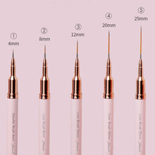 Load image into Gallery viewer, DIY Nail Art Painting Liners Pen Striping Brushes Tool Pink Metal Drawing Detail Painting Blending Liner Nail Brush Pencil

