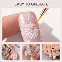 Load image into Gallery viewer, 3Pcs Nail Art Liner French Stripe Brush 7/9/11mm Soft Nail Art Metal Penholder Gel Brushes Painting Drawing Manicure Pen Tools
